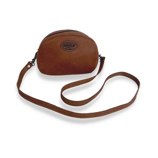 Handbag In Waxed Tan Leather.