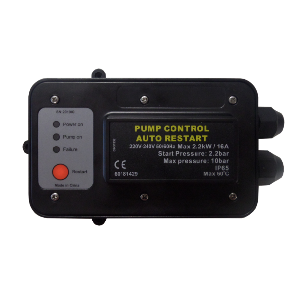 DAB PUMP CONTROLLER AUTO RESET 2.2KW 230V SA 16AMP